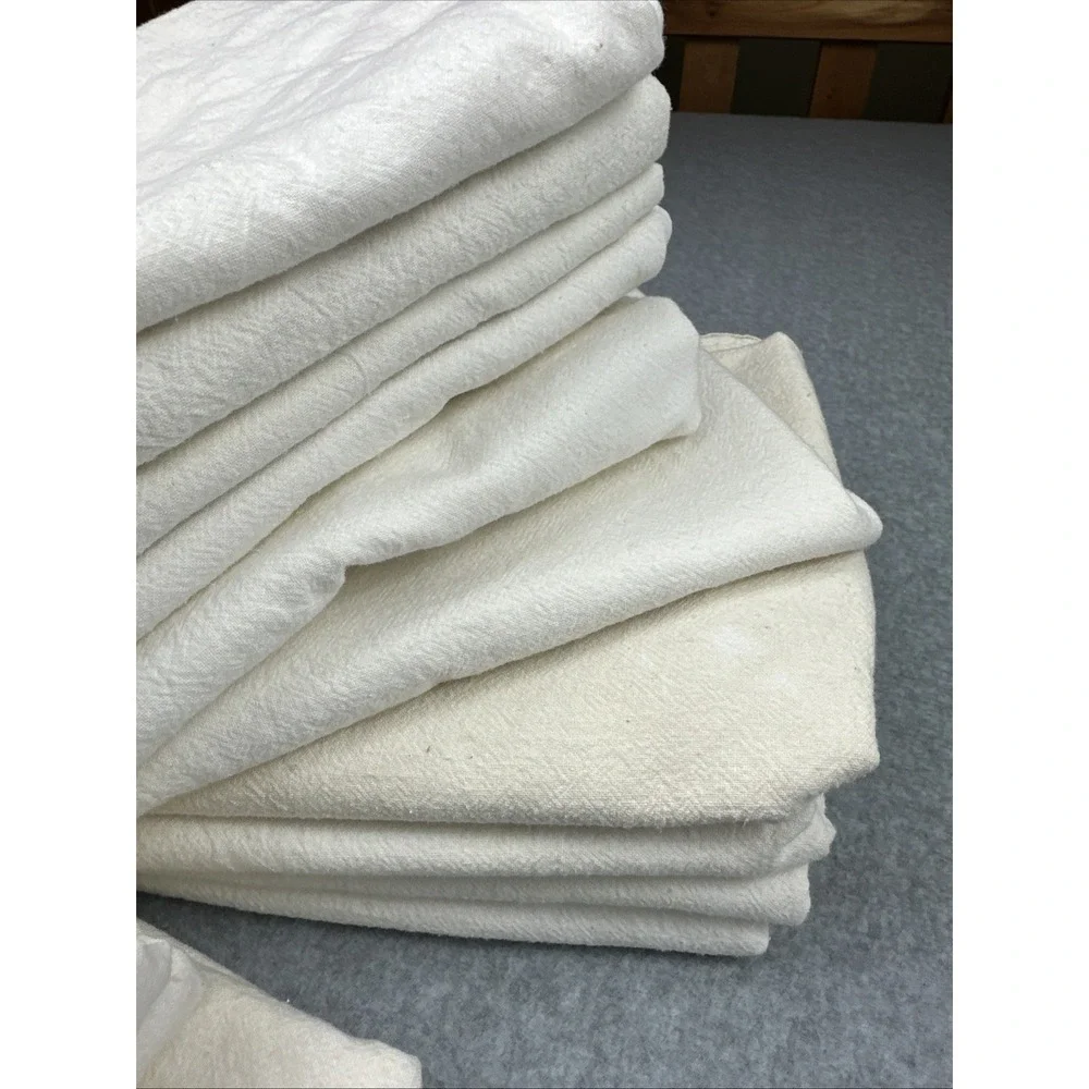 23 Vintage‎ Plain Feedsack Cotton Flour Sack Fabric Craft Quilting Towels